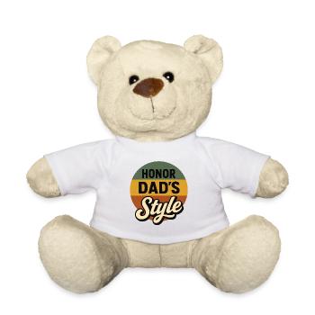 Vaters Stil Retro Kreis - Teddy - Weiß - Vorne