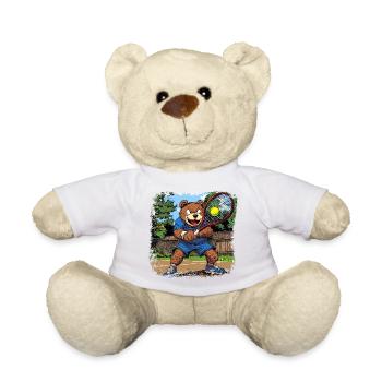 Tennis Bär - Teddy - Weiß - Vorne