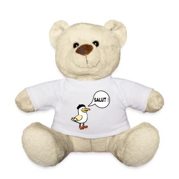 Béret Mouette Salut - Nounours - blanc - Devant