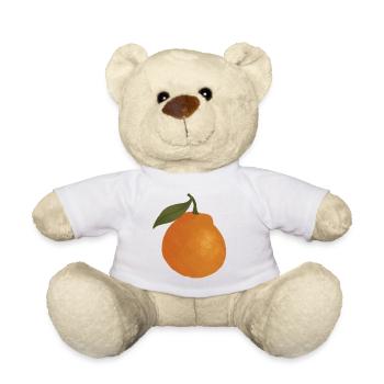 Sunlit Orange Sketch Tee - Teddy Bear - white - Front