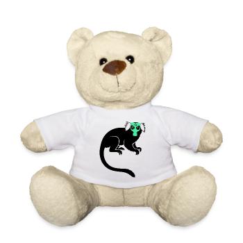 Tamarin Monkey Protest Gas Mask - Teddy Bear - white - Front