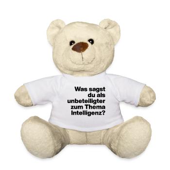 WHAT DO YOU SAY TO INTELLIGENCE AS A BYSTANDER? - Teddy Bear - white - Front