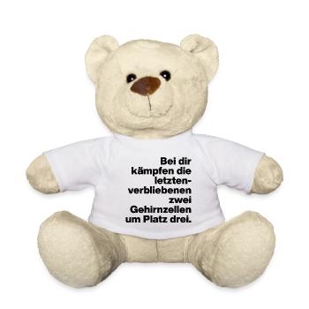 BRAIN TEASERS, SARCASM, CHEEKY FIGHT WITH YOU - Teddy Bear - white - Front