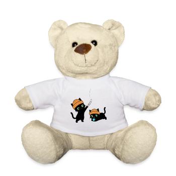 Zwei süße Kätzchen am Spielen. Einzigartig. - Teddy - Weiß - Vorne