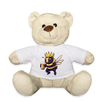 Bee Beer King - Teddy Bear - white - Front