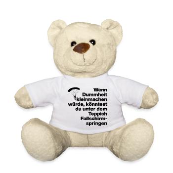 STUPIDITY, STUPID, DISS, SARCASM, NAUGHTY, GIFT - Teddy Bear - white - Front
