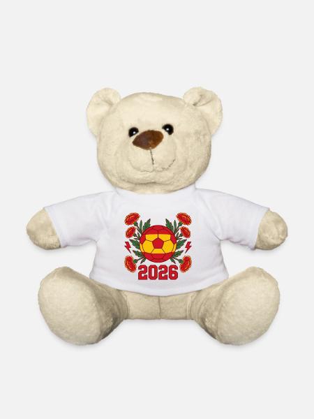Équipement de fan de football floral Spain Soccer 2026 - Nounours - blanc