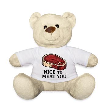 Nice to Meat You Steak Design - Teddy - Weiß - Vorne