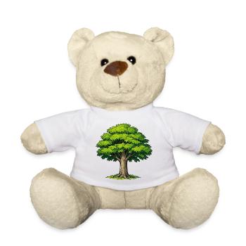 Arbre au feuillage luxuriant - Nounours - blanc - Devant