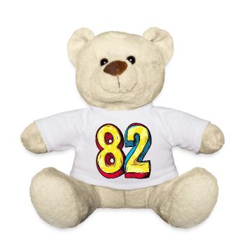 82 Nombre Coloré - Nounours - blanc - Devant