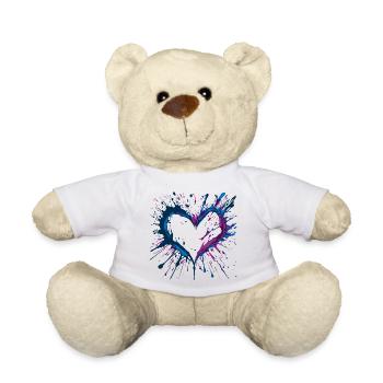 Von Key West inspirierte Heart dark - Teddy - Weiß - Vorne