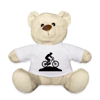 Silhouette de VTT d’aventure en montagne - Nounours - blanc - Devant