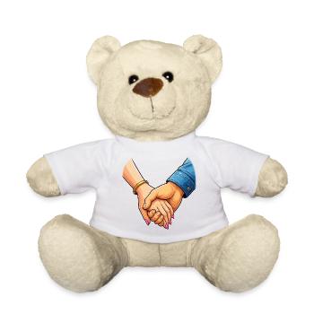 Hände Zusammen Paar - Teddy - Weiß - Vorne