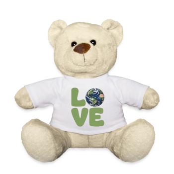 Earth Love Eco-Typografie - Teddy - Weiß - Vorne