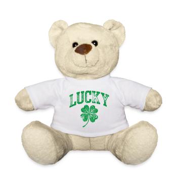 Lucky Shamrock Arch - Teddy Bear - white - Front