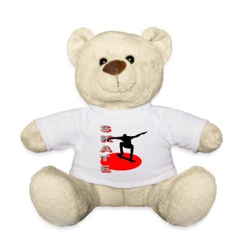 Skate - Teddy Bear - white - Front