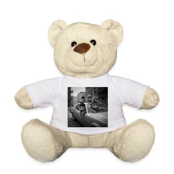 Lustiges Gangster-Katzen-T-Shirt für Männer  - Teddy - Weiß - Vorne