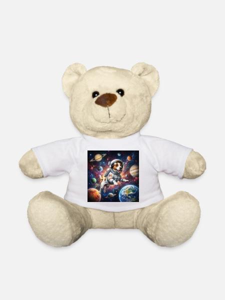 Weltraumhund im Astronautanzug - Teddy - Weiß