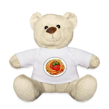 Pasta with tomato sauce - Teddy Bear - white - Front