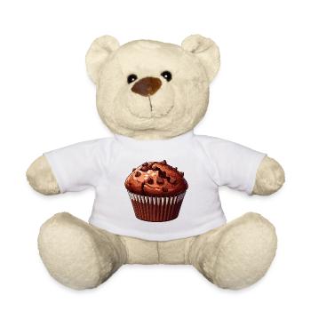 Muffin au chocolat - Nounours - blanc - Devant