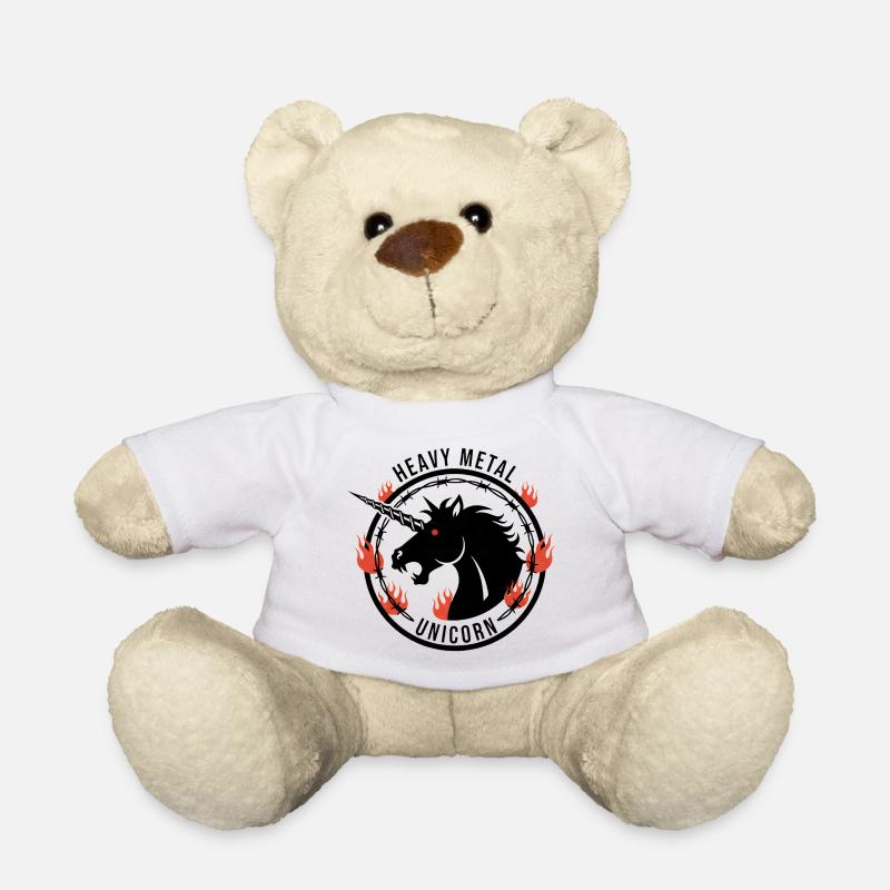 Heavy Metal Unicorn - Gothic Einhorn - Teddy - Weiß