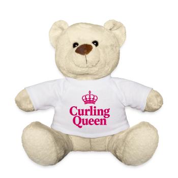Curling Queen - Die Königin auf dem Eis - Teddy Bear - white - Front