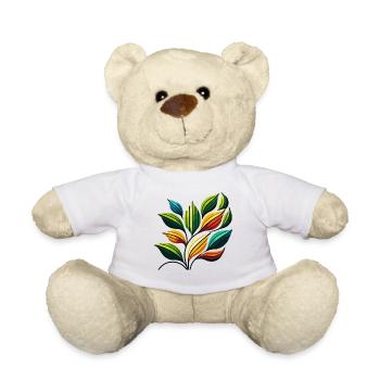 Colourful Leafen Symphony - Teddy Bear - white - Front