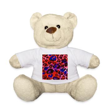 Neon Leoparden Regenbogen Muster - Teddy - Weiß - Vorne
