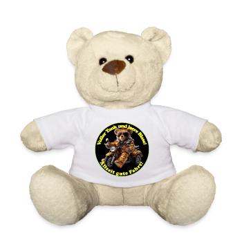 Bär auf Motorrad mit vollem Tank - Teddy - Weiß - Vorne