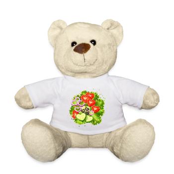 Salat mit Gemüse in Herzform Illustration  - Teddy - Weiß - Vorne
