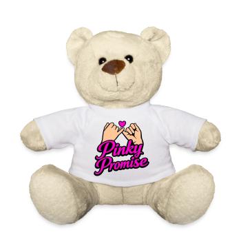 Pinky Promise Heart Promise Word of Honor Shirt - Teddy Bear - white - Front