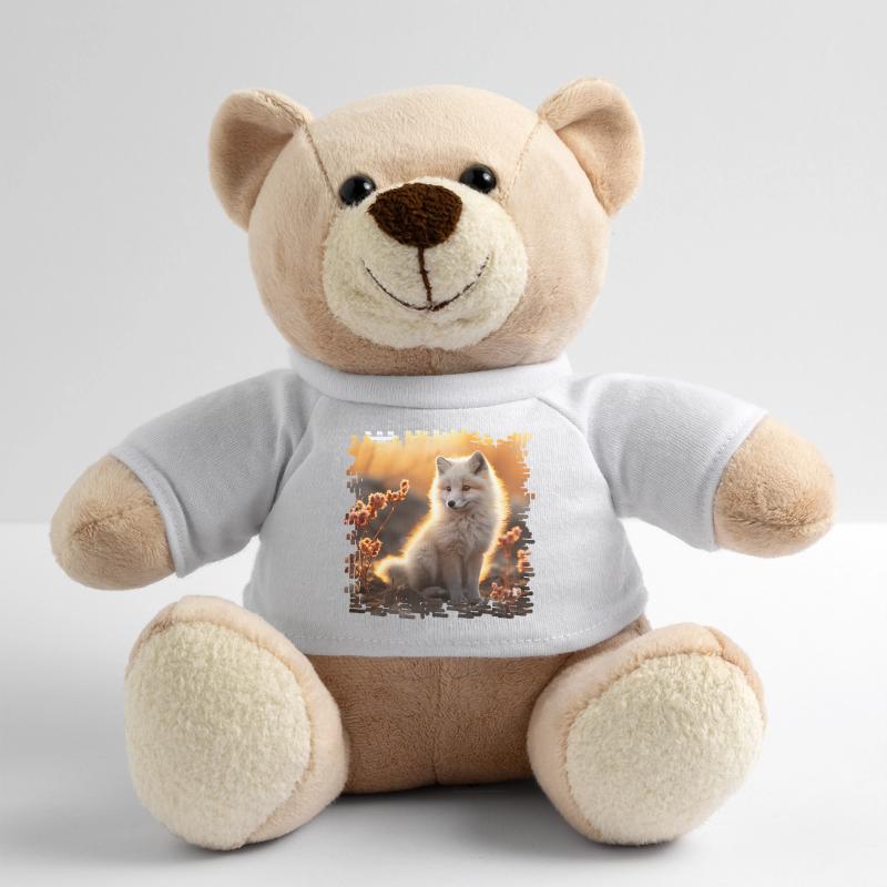 Polarfuchs im Sobbebuntergang Teddy