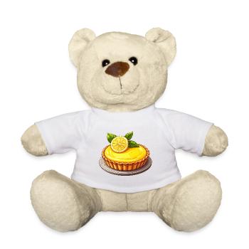 Cake with lemon - Teddy Bear - white - Front