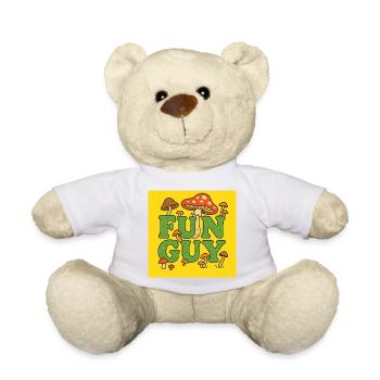 Fun Guy Pilz-Tee - Teddy - Weiß - Vorne