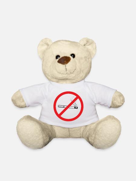 Nichtraucher Zeichen - Illustration - Teddy - Weiß