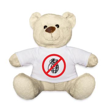 Granate Verboten! Frieden! - Illustration - Teddy - Weiß - Vorne