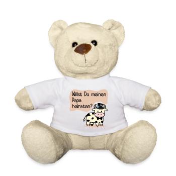 Épouser mon père - Demande en mariage - Nounours - blanc - Devant