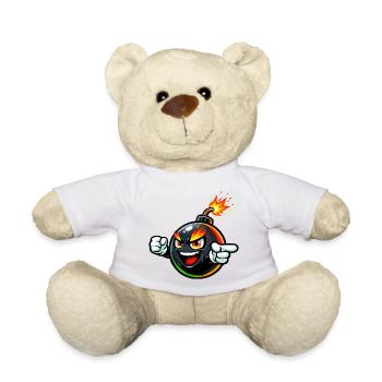 Explosive Angry Bomb Show - Teddy Bear - white - Front
