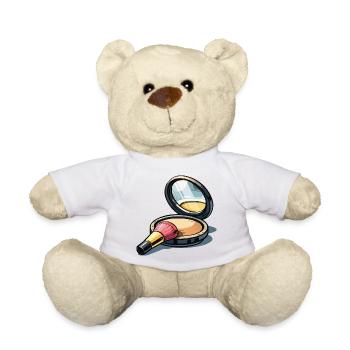 Puderpinsel Illustration Make-up - Teddy - Weiß - Vorne