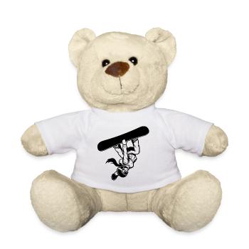 Slopestyle Salto Freestyle Winter Sports Action - Teddy Bear - white - Front