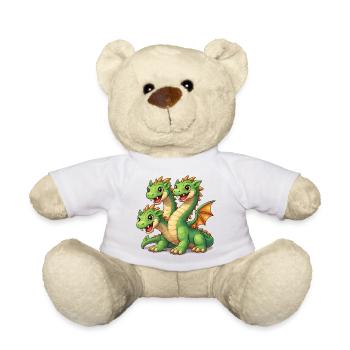Three-Headed Dragon - Teddy Bear - white - Front