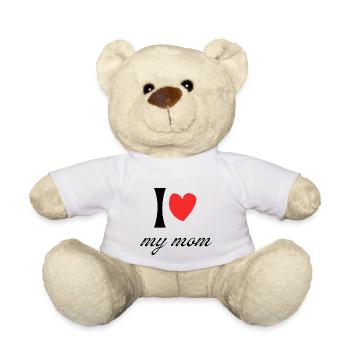 I Love My Mom - Mother's Day & Anniversa Gift - Teddy Bear - white - Front