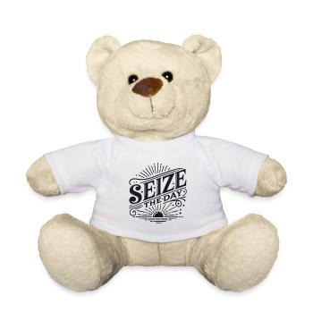 Seize the Day Sunburst Vintage - Teddy Bear - white - Front