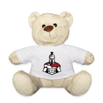 Spartiate Musclé Frontal Logo Mascotte Gym - Nounours - blanc - Devant