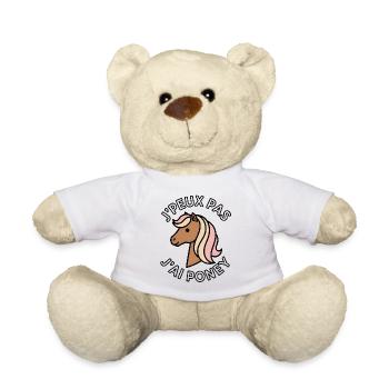 Unicorn Pastel Power Head - Teddy Bear - white - Front