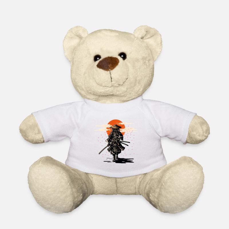 Samurai Sun und Sakura - Teddy - Weiß