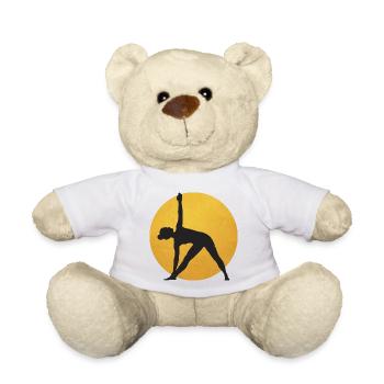 Minimalistisches Yoga Dreieck Silhouette - Teddy - Weiß - Vorne