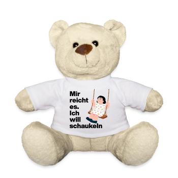 I WANT TO SWING. NO DESIRE FOR PEOPLE - Teddy Bear - white - Front