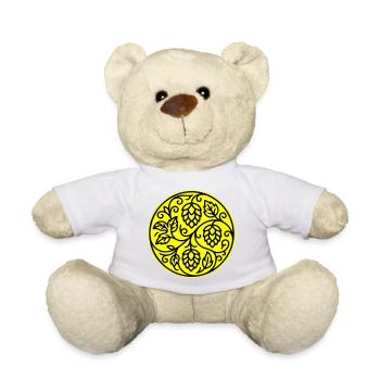 Symbole du houblon orge malt - Nounours - blanc - Devant