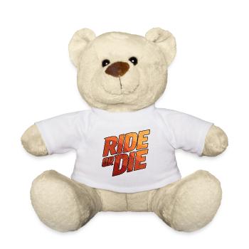 Typographie Ride or Die - Nounours - blanc - Devant